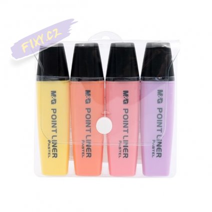 zvyraznovac m g point liner pastel sada 4 ks