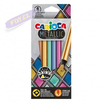 Pastelky CARIOCA Maxi metalické, 6ks