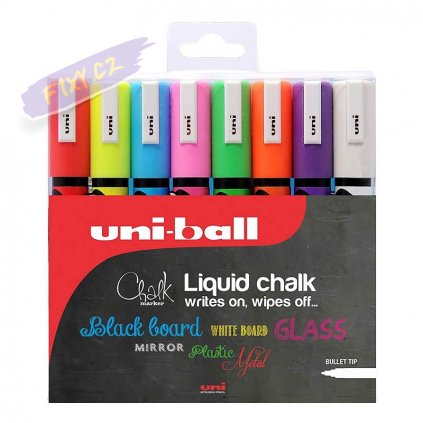 uni chalk marker pens set of 8 assorted colours packaging 153494341 preview