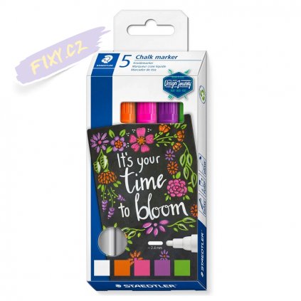 STAEDTLER Lumocolor křídový na sklo a tabule, 5ks