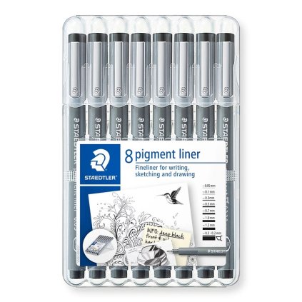 Linery STAEDTLER Pigment, 8 ks