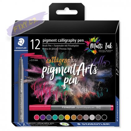 Fix STAEDTLER kaligrafický pigmentový Arts Pen, 12ks základní