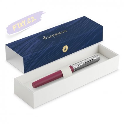 stylo plume waterman allure deluxe rose plume fine cartouche d encre bleue coffret cadeau (1)