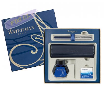 Plnící pero WATERMAN Exception SE Made in France Deluxe Blue CT v dárkovém balení + příslušenství