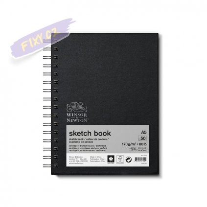 52666 skicar winsor newton sketch book spiral a5 50 listu