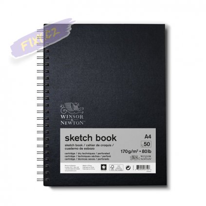52669 skicar winsor newton sketch book spiral a4 50 listu
