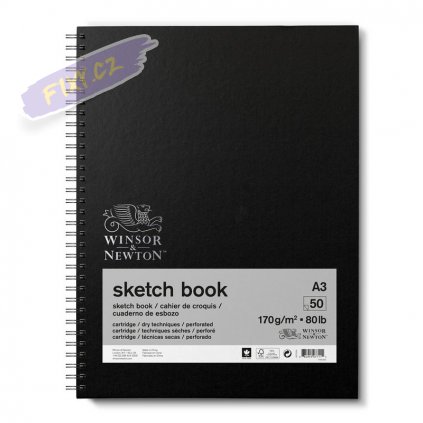 52672 skicar winsor newton sketch book spiral a3 50 listu