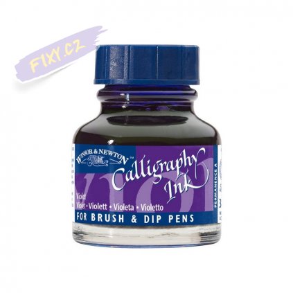 52777 kaligraficky inkoust winsor newton calligraphy ink 30ml violet