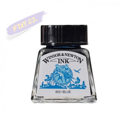 52840 1 kreslici inkoust winsor newton drawing ink 14ml blue