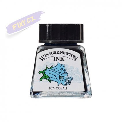 52843 1 kreslici inkoust winsor newton drawing ink 14ml cobalt