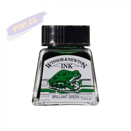 52846 1 kreslici inkoust winsor newton drawing ink 14ml brilliant green