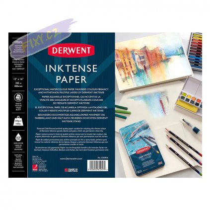 DW71368 Derwent Inktense Paper Pad 12 x 16 P1