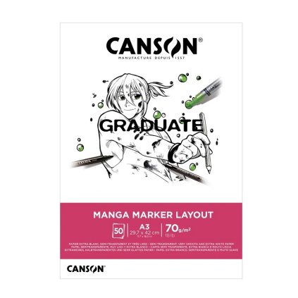 Blok CANSON Graduate Manga A3, 50 listů 70 g