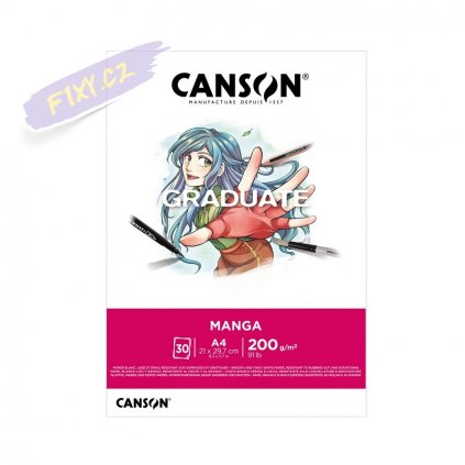 Blok CANSON Graduate Manga A4, 30 listů 200g