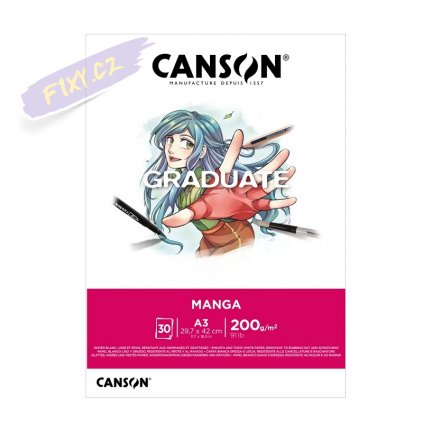 Blok CANSON Graduate Manga A3, 30 listů 200g