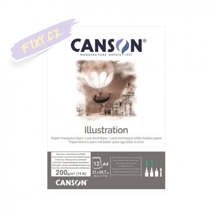 Blok CANSON Illustration A4, 12 listů 200g