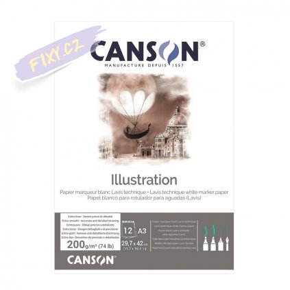 Blok CANSON Illustration A3, 12 listů 200g