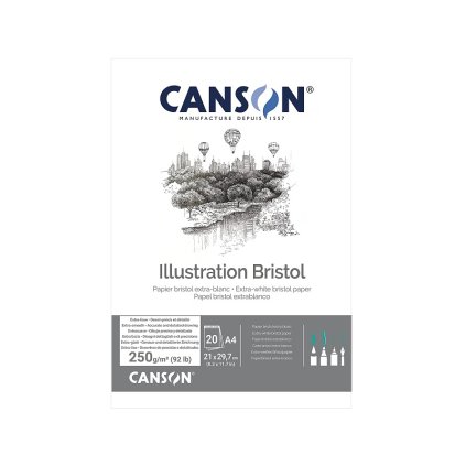 Blok CANSON Illustration Bristol A4, 20 listů 250 g