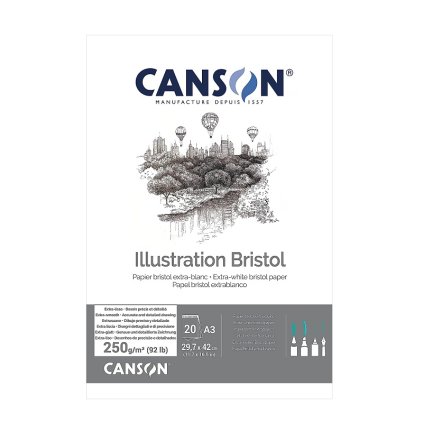 Blok CANSON Illustration Bristol A3, 20 listů 250 g