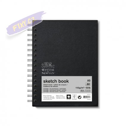 57021 skicar winsor newton sketch book spiral a5 80 listu