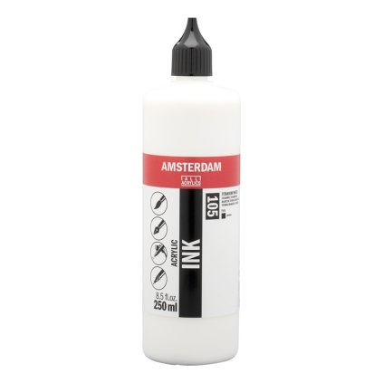 Akrylový inkoust AMSTERDAM 250 ml, Titanium White (105)