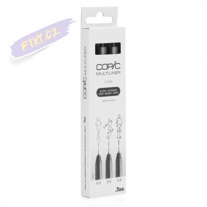 Multiliner COPIC sada 3ks Medium, černá