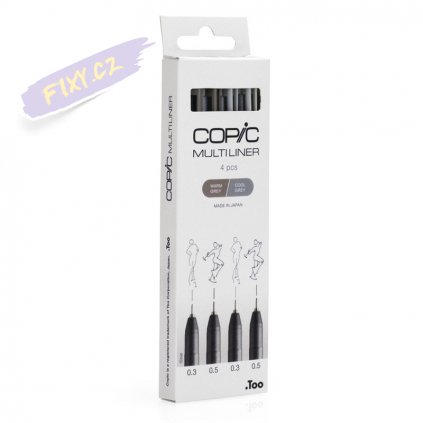 Multiliner COPIC sada 4ks, barevná