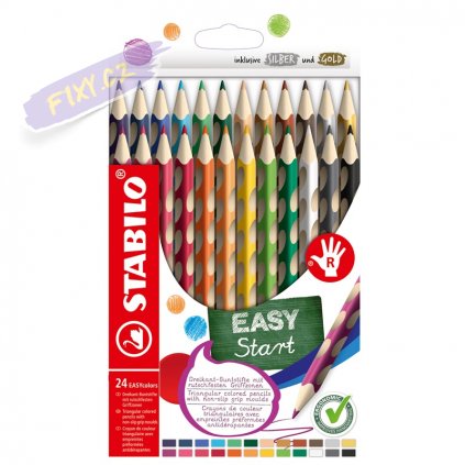 Pastelky STABILO EASYcolors, 24ks pro praváky