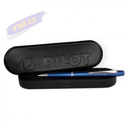 PILOT gumovací FriXion Clicker Luxury 07, modrý v kovové krabičce