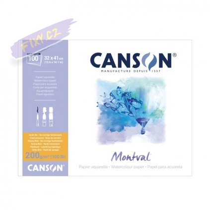 Blok CANSON Montval Aquarelle 32x41cm, 100 listů MAXI 200g