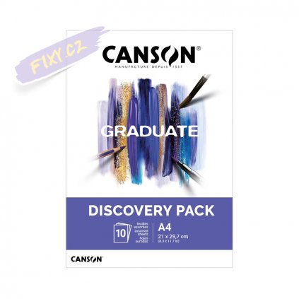 Blok CANSON Graduate Mixed Media A4, 10 listů Discovery Pack