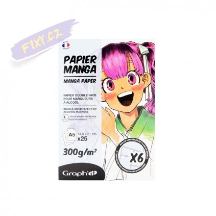 Blok A5 GRAPH'IT Manga Paper, 25 listů