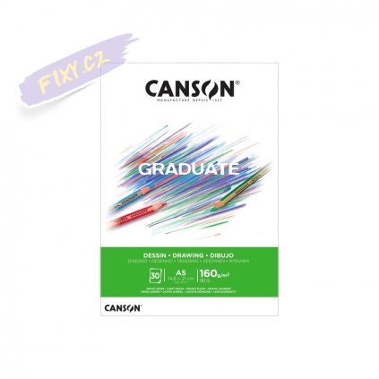 Blok CANSON Graduate Drawing A5, 30 listů 160g