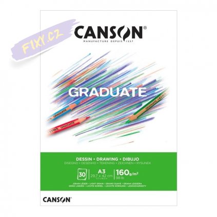 Blok CANSON Graduate Drawing A3, 30 listů 160g