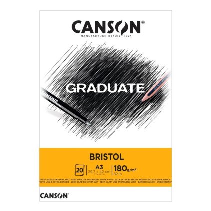 Blok CANSON Graduate Bristol A3, 20 listů 180 g