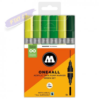 200856 ACRYLIC TWIN green Set 6er 2023