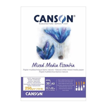 Blok CANSON Mixed Media Essentia A3, 30 listů 250 g