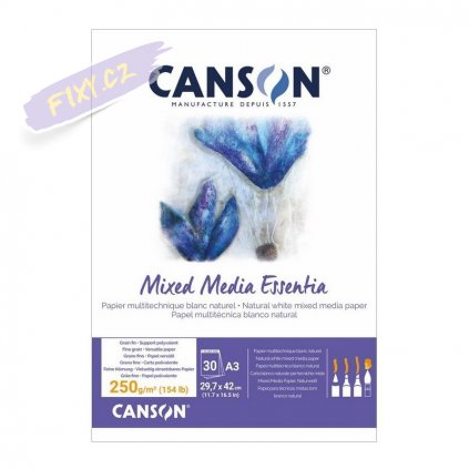 Blok CANSON Mixed Media Essentia A3, 30 listů 250g