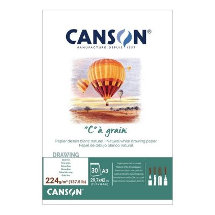 Blok CANSON "C" a grain A3, 30 listů 224 g