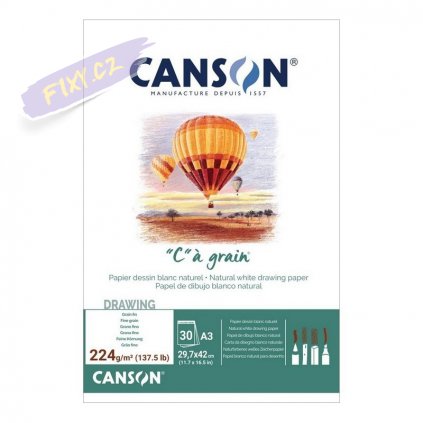 Blok CANSON "C" a grain A3, 30 listů 224g