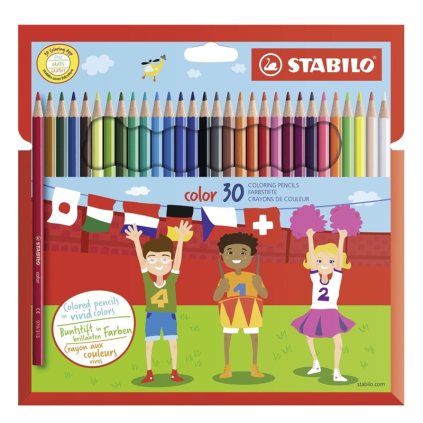 Pastelky STABILO color, 30 ks včetně neonových