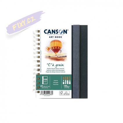 Skicář CANSON "C" a grain ART BOOK A5, 50 listů 180g