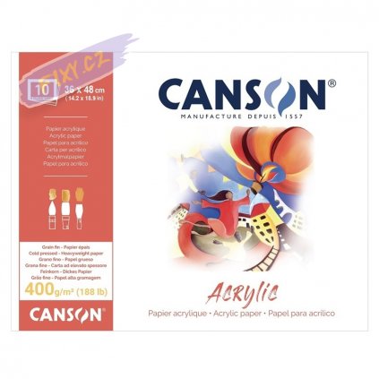 Blok CANSON Acrylic 36x48cm, 10 listů 400g
