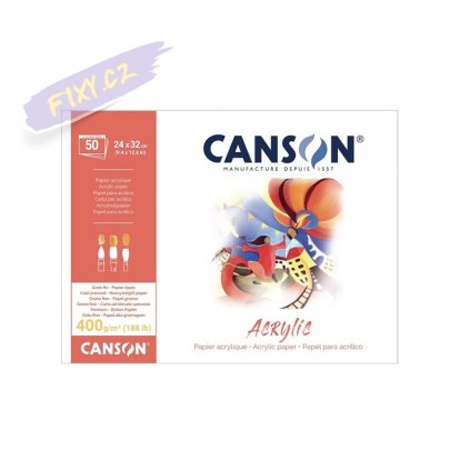Blok CANSON Acrylic 24x32cm, 50 listů MAXI 400g