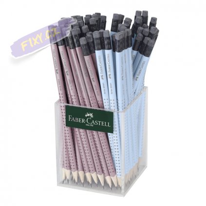 FABER-CASTELL grafitová tužka Grip s gumou, HB 72ks ve stojánku