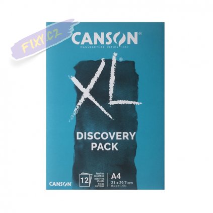 Sada papírů CANSON XL Aquarelle & Mixed Media A4, 12 listů Discovery Pack