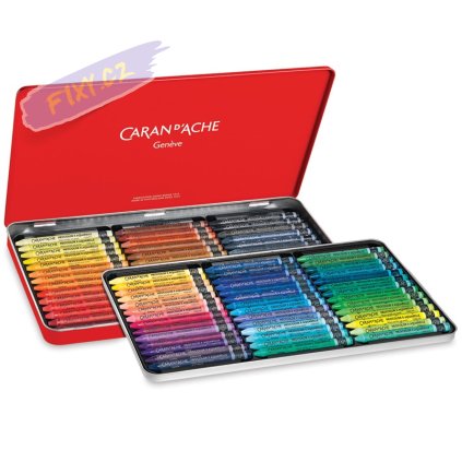 Akvarelové voskové pastely Neocolor II CARAN D'ACHE, 84ks v kovové krabičce