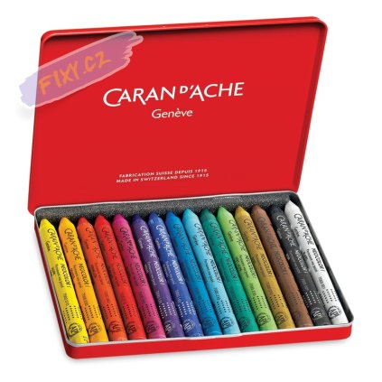 Voskové pastely Neocolor I CARAN D'ACHE, 15ks v kovové krabičce