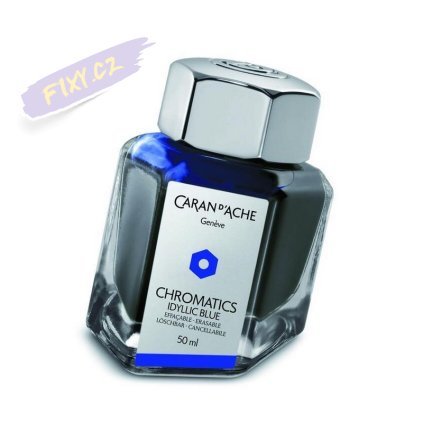 Inkoust Chromatics CARAN D'ACHE 50ml, Idyllic Blue zmizíkovatelný
