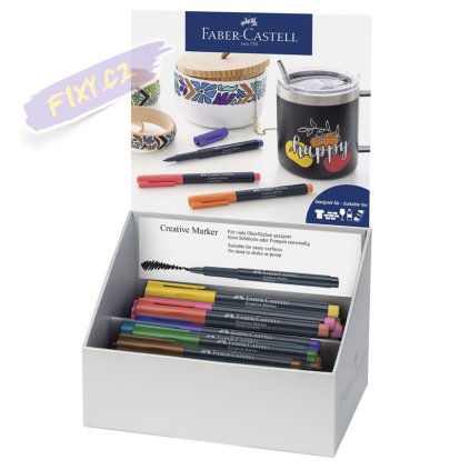 FABER-CASTELL Artist Pen Creative, set 50ks ve stojánku